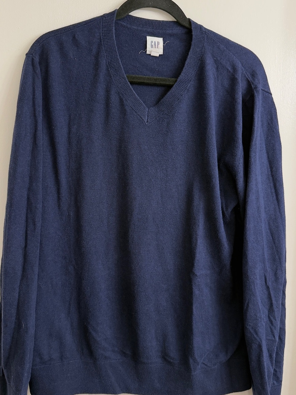 GAP Men's V-Neck Sweater - Navy Blue